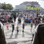 16.07.2017 Kielce Festiwal Harcerski. Zespół Watraki z Koła na Rynku. / Jarosław Kubalski / Radio Kielce