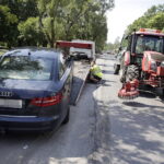 20.07.2017 Kielce. Sprzątanie ulicy Kaczmarka. Zawadzające samochody zostały odholowane. / Jarosław Kubalski / Radio Kielce