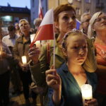 21.07.2017 Kielce. Manifestacja KOD przed Sądem Okręgowym. / Jarosław Kubalski / Radio Kielce