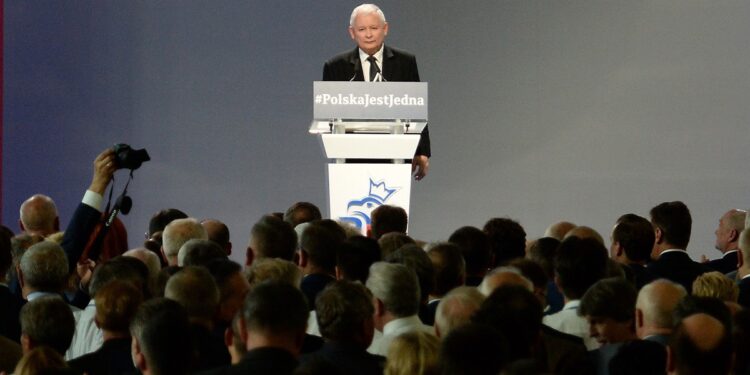 Jarosław Kaczyński. Kongres Zjednoczonej Prawicy. Przysucha / PAP/Piotr Polak