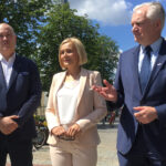 Kielce. Konferencja prasowa Jarosława Gowina (29.07.2017) / Bartłomiej Zapała - Radio Kielce / Konferencja prasowa partii Polska Razem - Miłosz Pamuła, Renata Janik, Jarosław Gowin