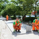 03.07.2017 Kielce. Remont chodnika przy ulicy Bohaterów Warszawy. / Marzena Mąkosa / Radio Kielce