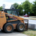 03.07.2017 Kielce. Remont chodnika przy ulicy Bohaterów Warszawy. / Marzena Mąkosa / Radio Kielce