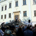 04.07.2017 Kielce. Koncert kantorów żydowskich przed budynkiem dawnej synagogi kieleckiej. / Marzena Mąkosa / Radio Kielce