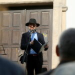 04.07.2017 Kielce. Koncert kantorów żydowskich przed budynkiem dawnej synagogi kieleckiej. / Marzena Mąkosa / Radio Kielce