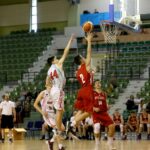 05.07.2017 Kielce. Towarzyski mecz koszykarski reprezentacji Polski i Węgier do lat 16. / Marzena Mąkosa / Radio Kielce