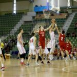 05.07.2017 Kielce. Towarzyski mecz koszykarski reprezentacji Polski i Węgier do lat 16. / Marzena Mąkosa / Radio Kielce