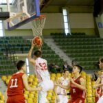 05.07.2017 Kielce. Towarzyski mecz koszykarski reprezentacji Polski i Węgier do lat 16. / Marzena Mąkosa / Radio Kielce