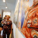 06.07.2017 Kielce. "Oswoić dualizm" Wernisaż wystawy malarstwa w Pałacyku Zielińskiego. / Marzena Mąkosa / Radio Kielce