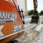 19.07.2017 Kielce. Prace związane z modernizacją sieci ciepłowniczej przy ulicy Marszałkowskiej. / Marzena Mąkosa / Radio Kielce