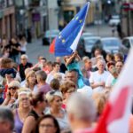 20.07.2017 Kielce. Manifestacja „Wolne Sądy”. / Marzena Mąkosa / Radio Kielce