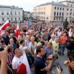 20.07.2017 Kielce. Manifestacja „Wolne Sądy”. / Marzena Mąkosa / Radio Kielce