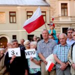 20.07.2017 Kielce. Manifestacja „Wolne Sądy”. / Marzena Mąkosa / Radio Kielce