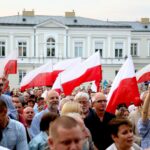 20.07.2017 Kielce. Manifestacja „Wolne Sądy”. / Marzena Mąkosa / Radio Kielce