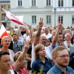 20.07.2017 Kielce. Manifestacja „Wolne Sądy”. / Marzena Mąkosa / Radio Kielce