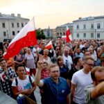 20.07.2017 Kielce. Manifestacja „Wolne Sądy”. / Marzena Mąkosa / Radio Kielce