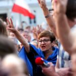 20.07.2017 Kielce. Manifestacja „Wolne Sądy”. / Marzena Mąkosa / Radio Kielce