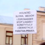 20.07.2017 Kielce. Manifestacja „Wolne Sądy”. / Marzena Mąkosa / Radio Kielce