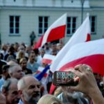 20.07.2017 Kielce. Manifestacja „Wolne Sądy”. / Marzena Mąkosa / Radio Kielce