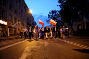 20.07.2017 Kielce. Manifestacja „Wolne Sądy”. / Marzena Mąkosa / Radio Kielce