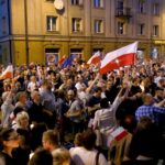 20.07.2017 Kielce. Manifestacja „Wolne Sądy”. / Marzena Mąkosa / Radio Kielce