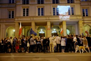 24.07.2017 Kielce. Manifestacja przed Sądem Okręgowym. / Marzena Mąkosa / Radio Kielce