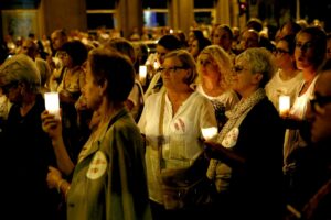 24.07.2017 Kielce. Manifestacja przed Sądem Okręgowym. / Marzena Mąkosa / Radio Kielce