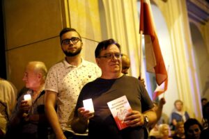 24.07.2017 Kielce. Manifestacja przed Sądem Okręgowym. / Marzena Mąkosa / Radio Kielce