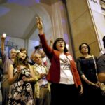 24.07.2017 Kielce. Manifestacja przed Sądem Okręgowym. / Marzena Mąkosa / Radio Kielce