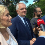 Kielce. Konferencja prasowa Jarosława Gowina (29.07.2017) / Bartłomiej Zapała - Radio Kielce / Renata Janik, Jarosław Gowin