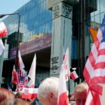 06.07.2017 Warszawa. Prezydent Donald Trump na Placu Krasińskich. / Włodzimierz Batóg / Radio Kielce