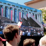 06.07.2017 Warszawa. Prezydent Donald Trump na Placu Krasińskich. / Włodzimierz Batóg / Radio Kielce