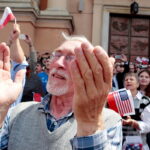 06.07.2017 Warszawa. Prezydent Donald Trump na Placu Krasińskich. / Włodzimierz Batóg / Radio Kielce