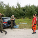 07.08.2017 Słomniki. Poranny apel Kadrówki. / Katarzyna Prędotka - Radio Kielce / Kadrówka przygotowuje się do wymarszu ze Słomnik w kierunku Miechowa.