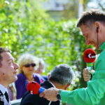 30.08.2017 Kielce. Stacja: wakacje!! Wspólne czytanie "Wesela" Stanisława Wyspiańskiego w ogródku letnim Radio Kielce / Bartosz Koziej - Radio Kielce / Wspólne czytanie "Wesela" Stanisława Wyspańskiego