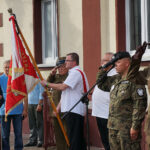 Marsz Szlakiem I Kompanii Kadrowej - uroczystości przed Starostwem Powiatowym w Jędrzejowie / Michał Kita - Radio Kielce