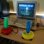 02.08.2017 Kielce. Stare gry i stare komputery w Muzeum Zabawy i Zabawek. / Katarzyna Prędotka -Radio Kielce / Stare gry na starych komputerach