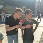 31.08.2017 - Kielce / Rynek - Ostatnia Stacja: Wakacje! / Bartosz Koziej / Paweł Solarz i uczestnik wyścigu w kapsle