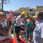 31.08.2017 - Kielce / Rynek - Ostatnia Stacja: Wakacje! / Bartosz Koziej / Wręczenie nagród za wyścig w kapsle