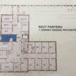 Wizualizacja Centrum Zdrowia Psychicznego / Świętokrzyskim Centrum Profilaktyki i Edukacji / Rzut planowanego budynku