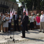 Kielce. Otwarcie wystawy poświęconej życiu i męczeństwu bł. ks. Jerzego Popiełuszki (10.08.2017) / Ryszard Koziej - Radio Kielce