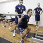 02.08.2017 Kielce. Kieleccy siatkarze rozpoczęli przygotowania do sezonu. / Jarosław Kubalski - Radio Kielce / Trening kieleckich siatkarzy.