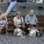 05.08.2017 Kraków. Uroczystości inaugurujące Marsz Szlakiem Pierwszej Kompanii Kadrowej. Lekcja śpiewania pieśni legionowych. / Jarosław Kubalski - Radio Kielce / Kraków. Uroczystości inaugurujące Marsz Szlakiem