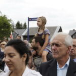 06.08.2017 Michałowice. Marsz Szlakiem I Kompanii Kadrowej. Uroczystości pod pomnikiem upamiętniającym  obalenie słupów granicznych państw zaborczych. / Jarosław Kubalski - Radio Kielce / Marsz Szlakiem Pierwszej Kompanii Kadrowej wyruszył z Krakowa do Kielc