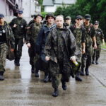 06.08.2017 Zaborze. Marsz Szlakiem Pierwszej Kompanii Kadrowej. / Jarosław Kubalski - Radio Kielce / Kadrówka na trasie do Słomnik