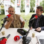 07.08.2017 Kielce. "Stacji: Wakacje" w Radiu Kielce. Gościem Pawła Solarza Był Wit Chamera. / Jarosław Kubalski - Radio Kielce / Wit Chamera i Paweł Solarz.