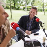 07.08.2017 Kielce. "Stacji: Wakacje" w Radiu Kielce. Gościem Pawła Solarza Był Wit Chamera. / Jarosław Kubalski - Radio Kielce / Wit Chamera i Paweł Solarz.