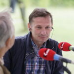 07.08.2017 Kielce. "Stacji: Wakacje" w Radiu Kielce. Gościem Pawła Solarza Był Wit Chamera. / Jarosław Kubalski - Radio Kielce / Wit Chamera i Paweł Solarz.