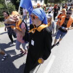 08.08.2017 Kielce. Piesza pielgrzymka diecezji kieleckiej na Jasną Górę wkracza do Kielc. / Jarosław Kubalski - Radio Kielce / Pielgrzymka wkracza do Kielc.