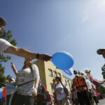 08.08.2017 Kielce. Piesza pielgrzymka diecezji kieleckiej na Jasną Górę wkracza do Kielc. / Jarosław Kubalski - Radio Kielce / Pielgrzymka wkracza do Kielc.